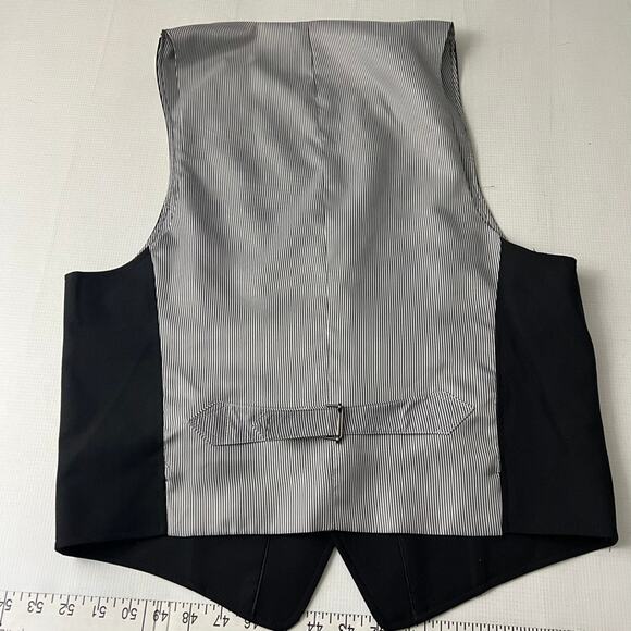 John Varvatos USA THE Black Stripes Six Button Vest Men Size Small NEW - Picture 2 of 7
